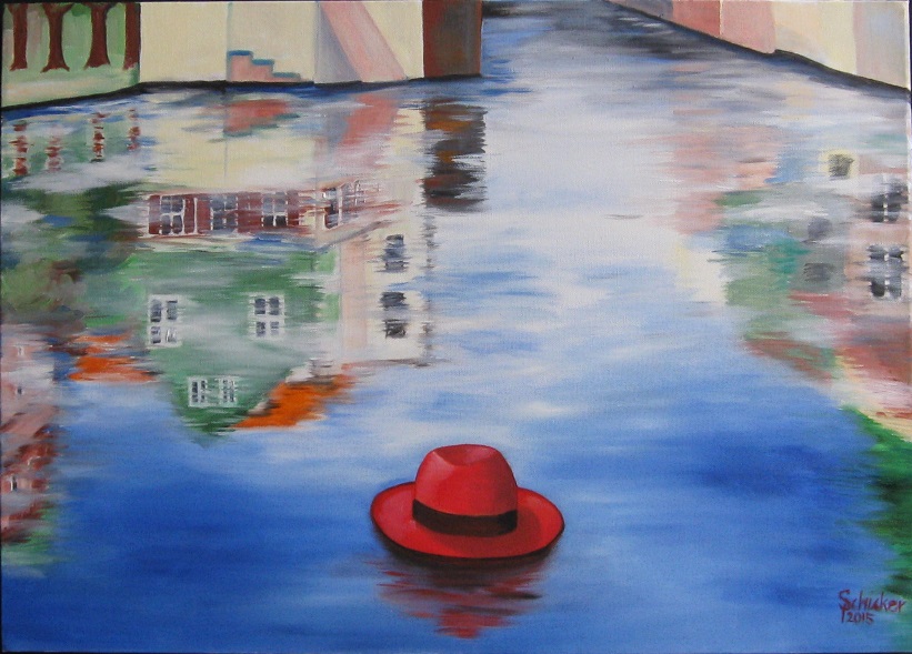 Verlorener Hut im Wasser 1