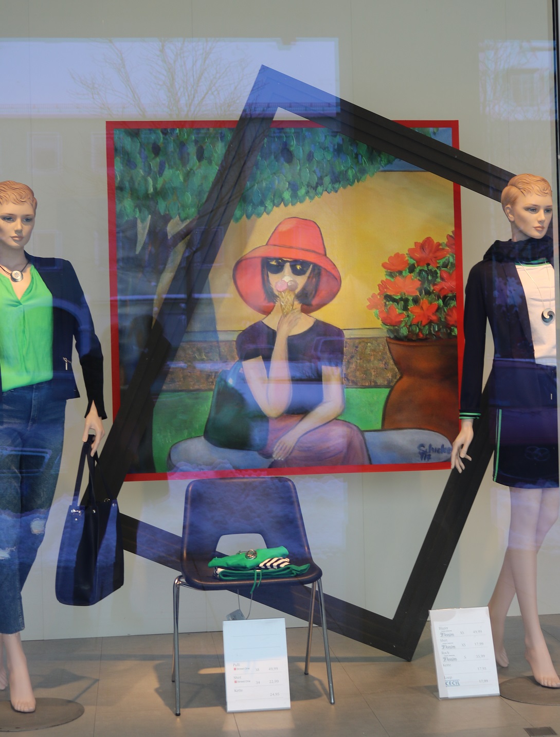 Schaufenster im Modehaus J&auml;ger und Turba