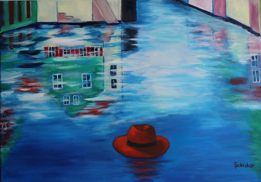 Verlorener Hut im Wasser 2